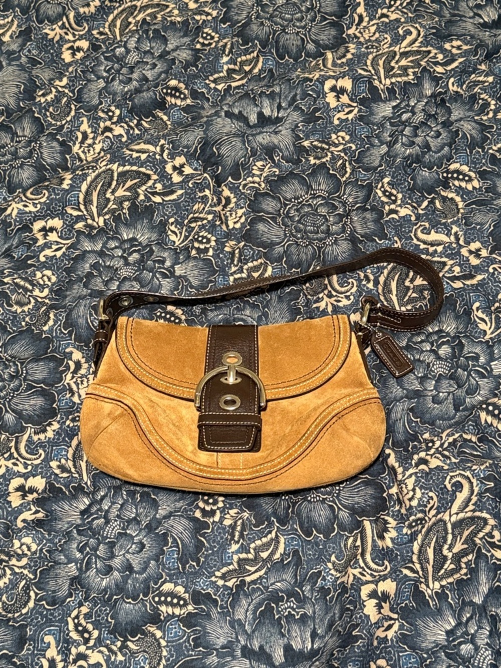 Vintage Coach Suede Small Soho (F10917)